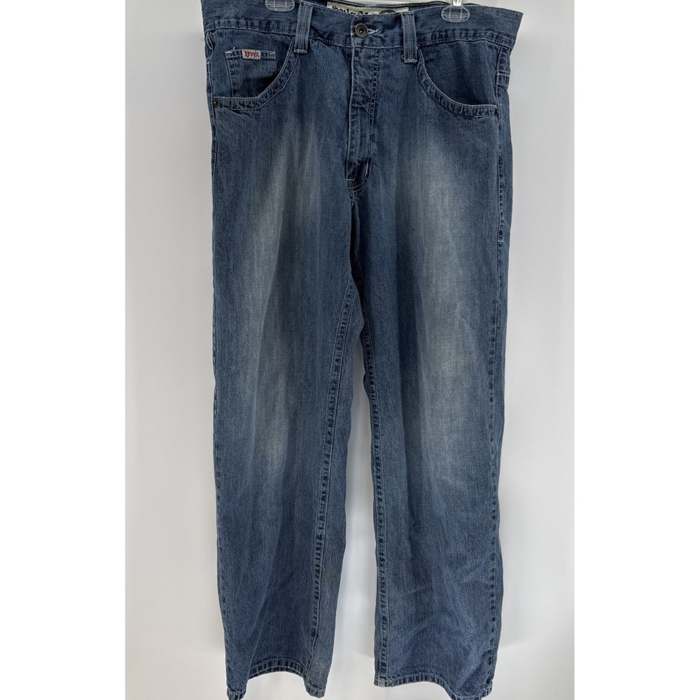 Vintage Avirex Jeans Mens 38x34 Baggy Embroidered‎ Y2K 90s Skate Hip Hop